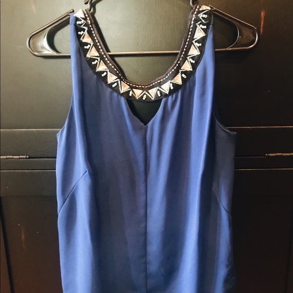 Navy Embellished Swing Top - Picture 2 of 3